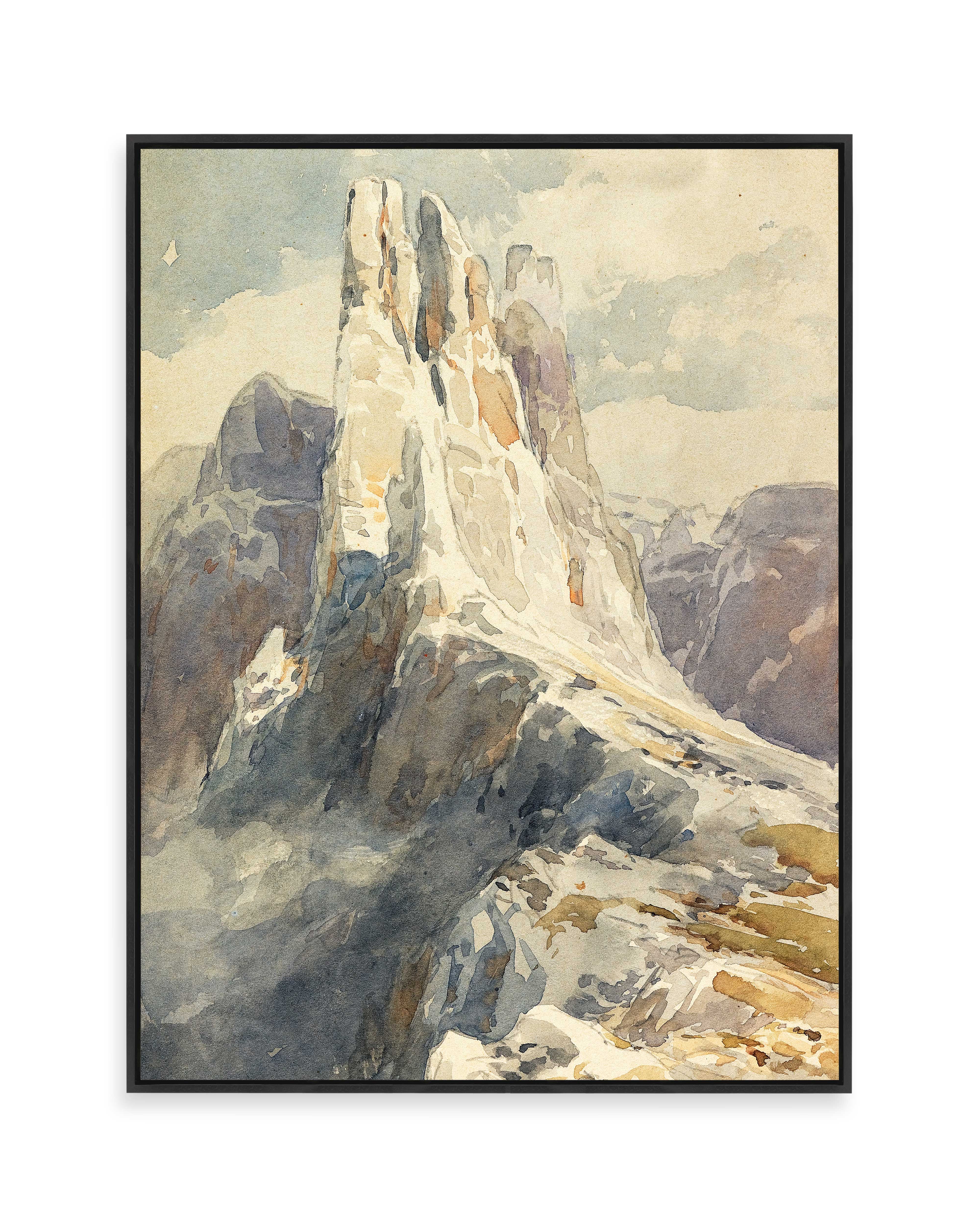 Blick auf die Vajolet-Türme in den Dolomiten (1905)