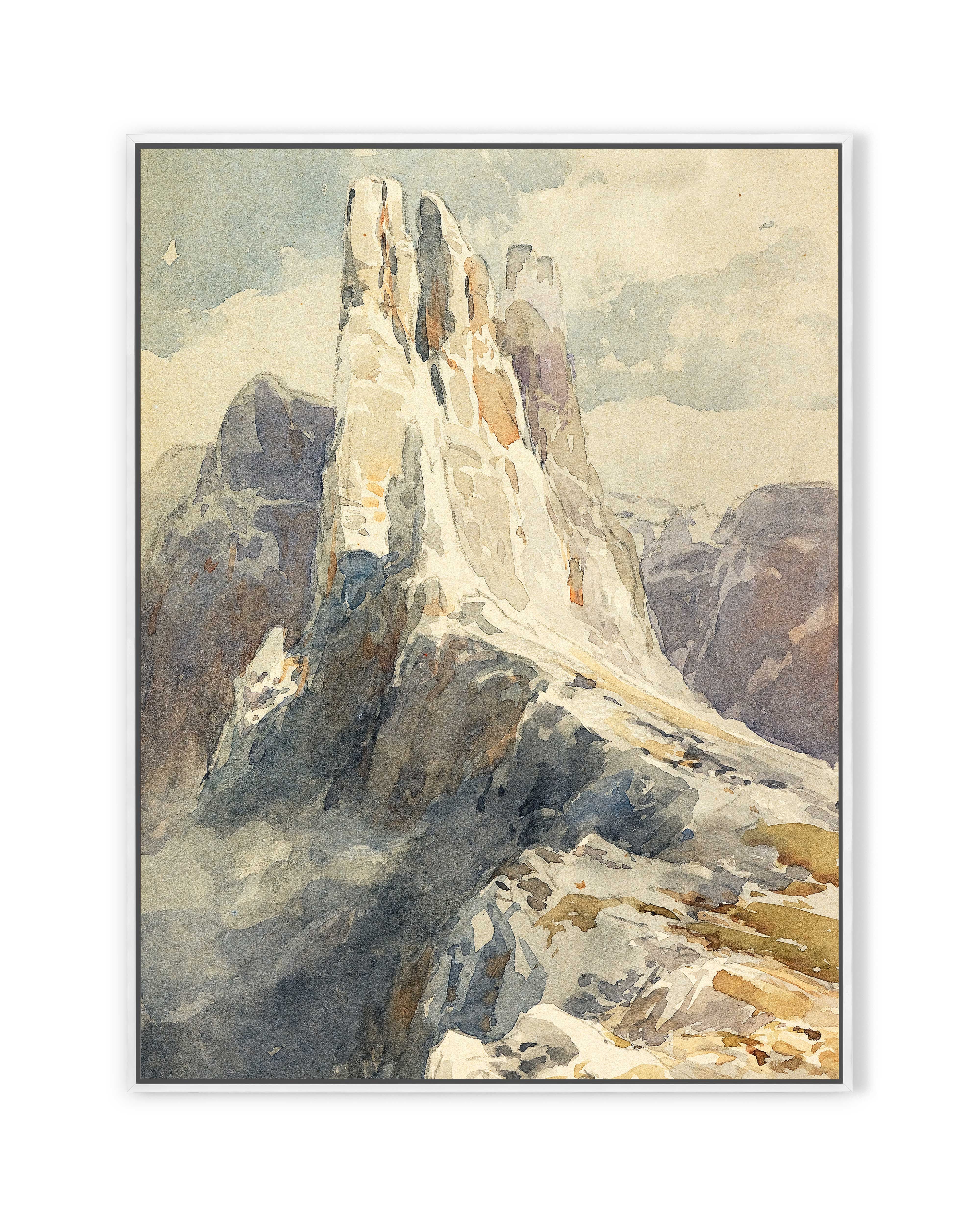 Blick auf die Vajolet-Türme in den Dolomiten (1905)