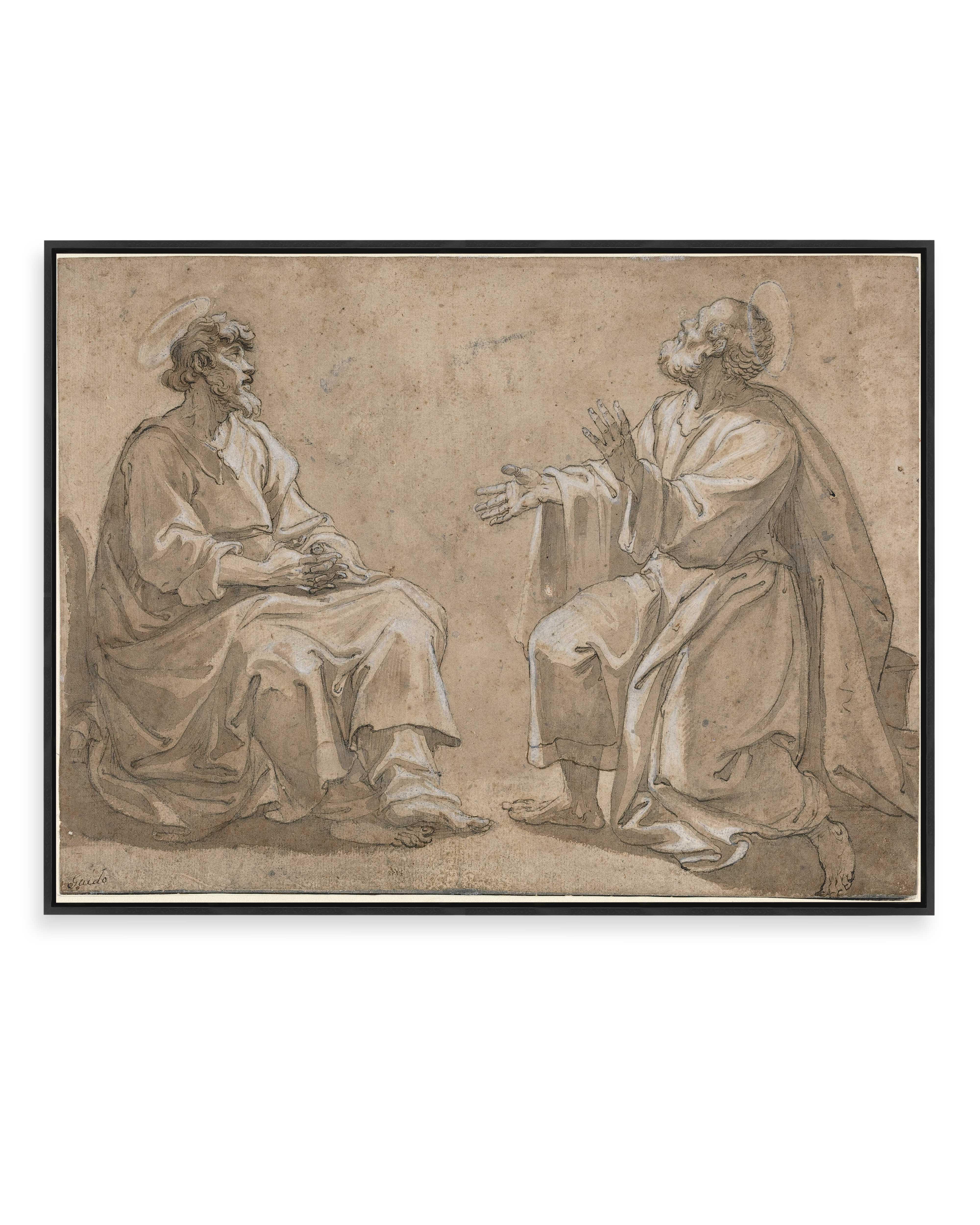 Two Seated Saints (17th Century)