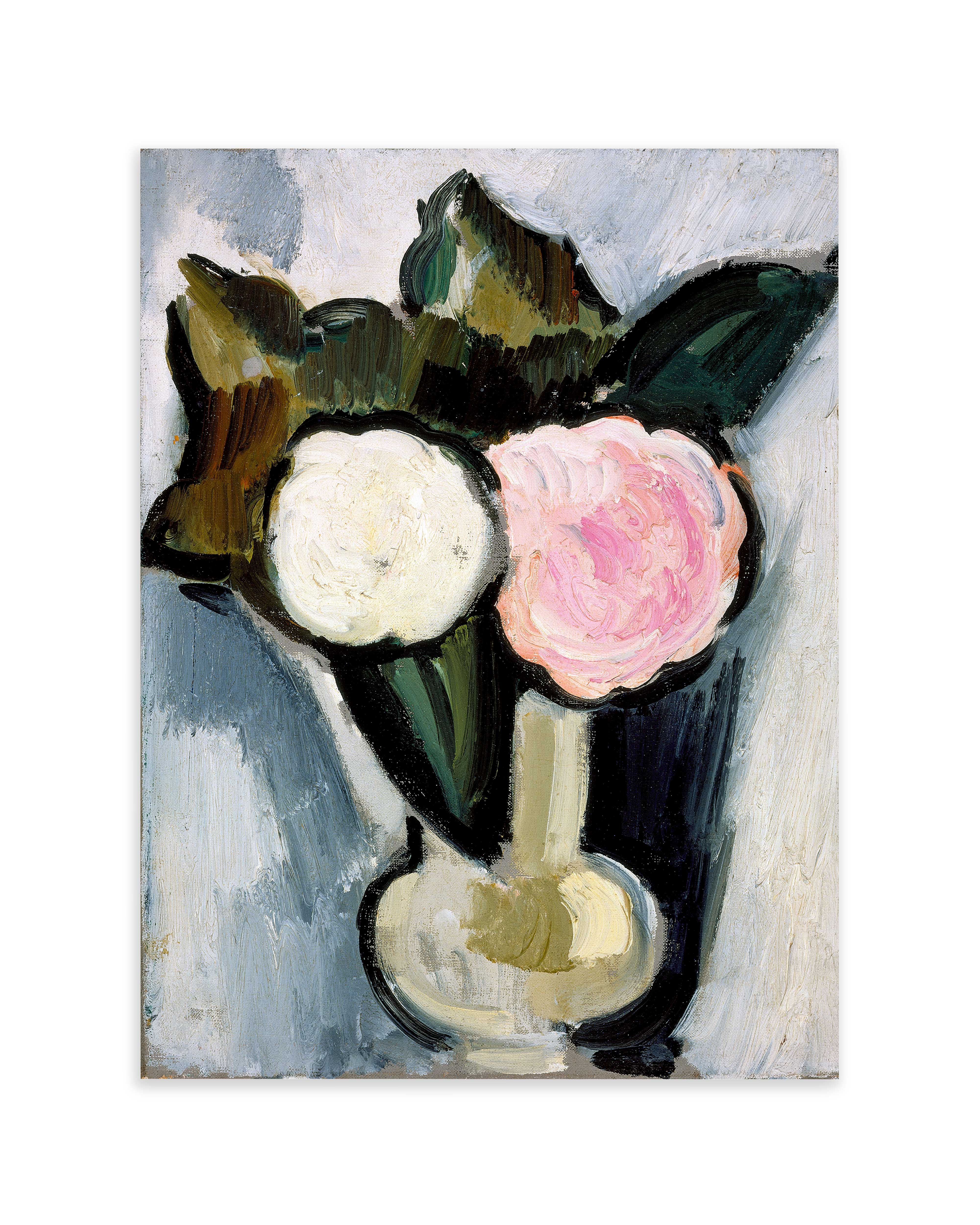 Pink and White Flowers in a Vase (1929)